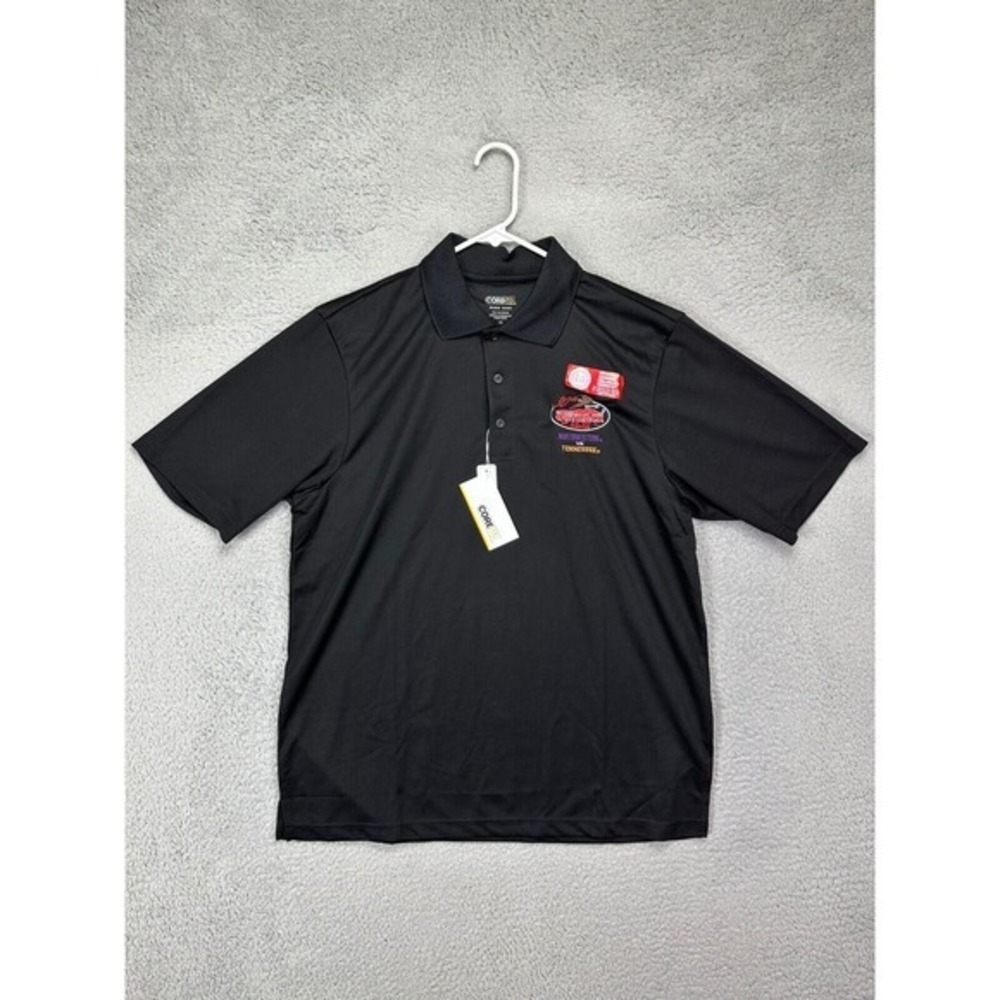 Core365 By North End Shirt Adult Large Black Polo Golf Rugby Athletic Mens NEW